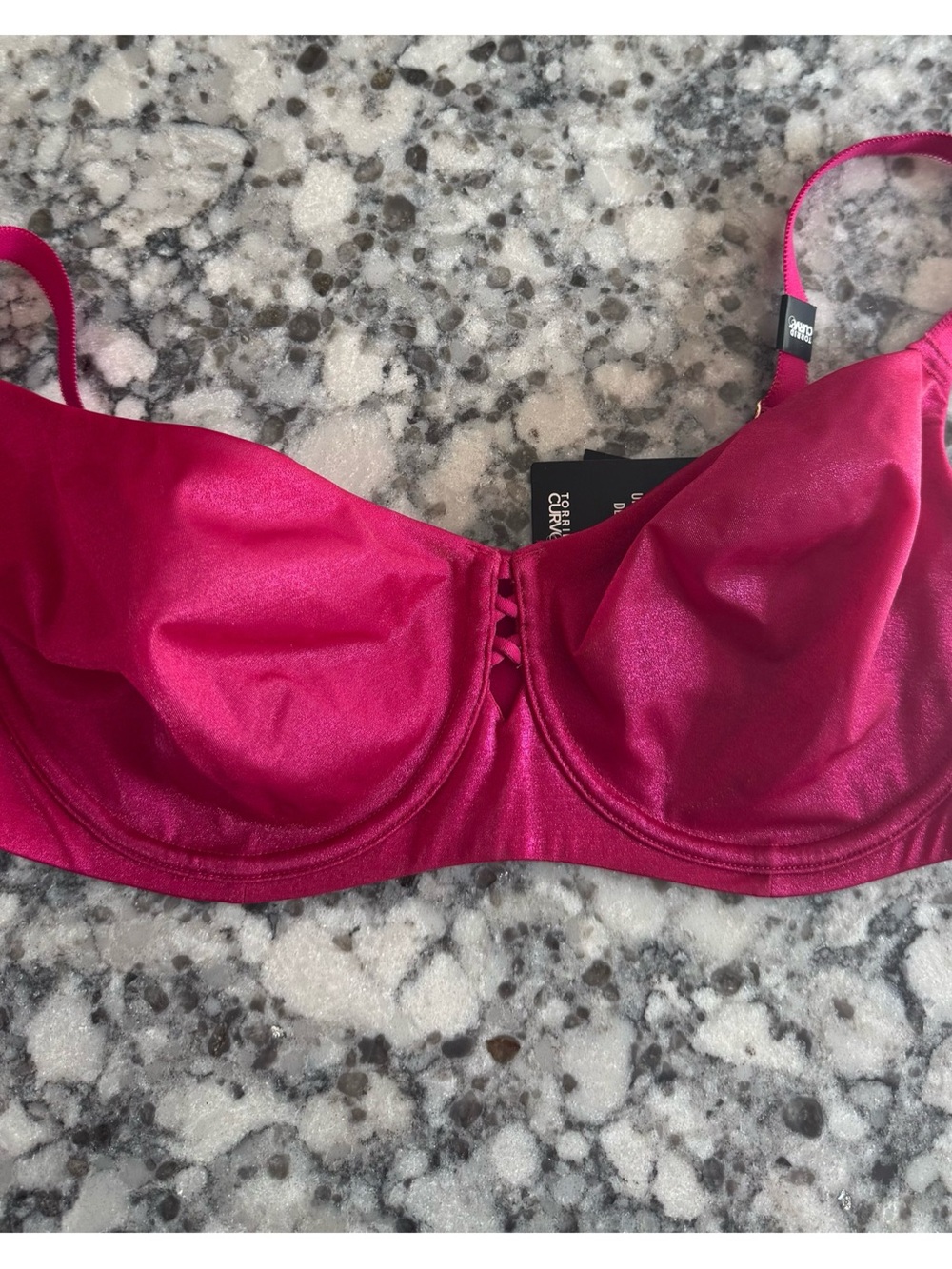 torrid Hot Pink Unlined Underwire Bra with Hook-and-Eye Back